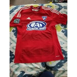 FC Dallas MLS Adidas Men's White #24 Red Size Medium Advocare